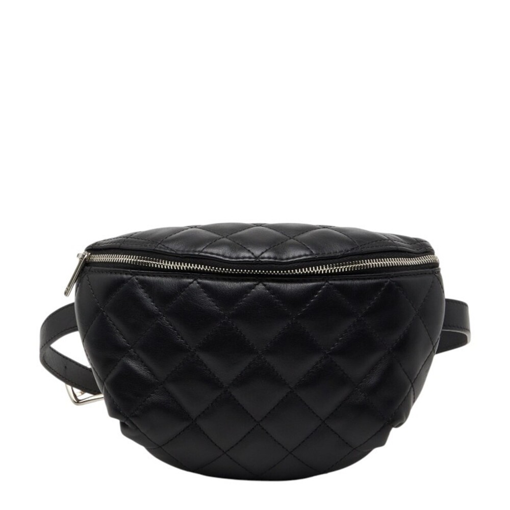 CHANEL Black Lambskin Leather Hobo Bag